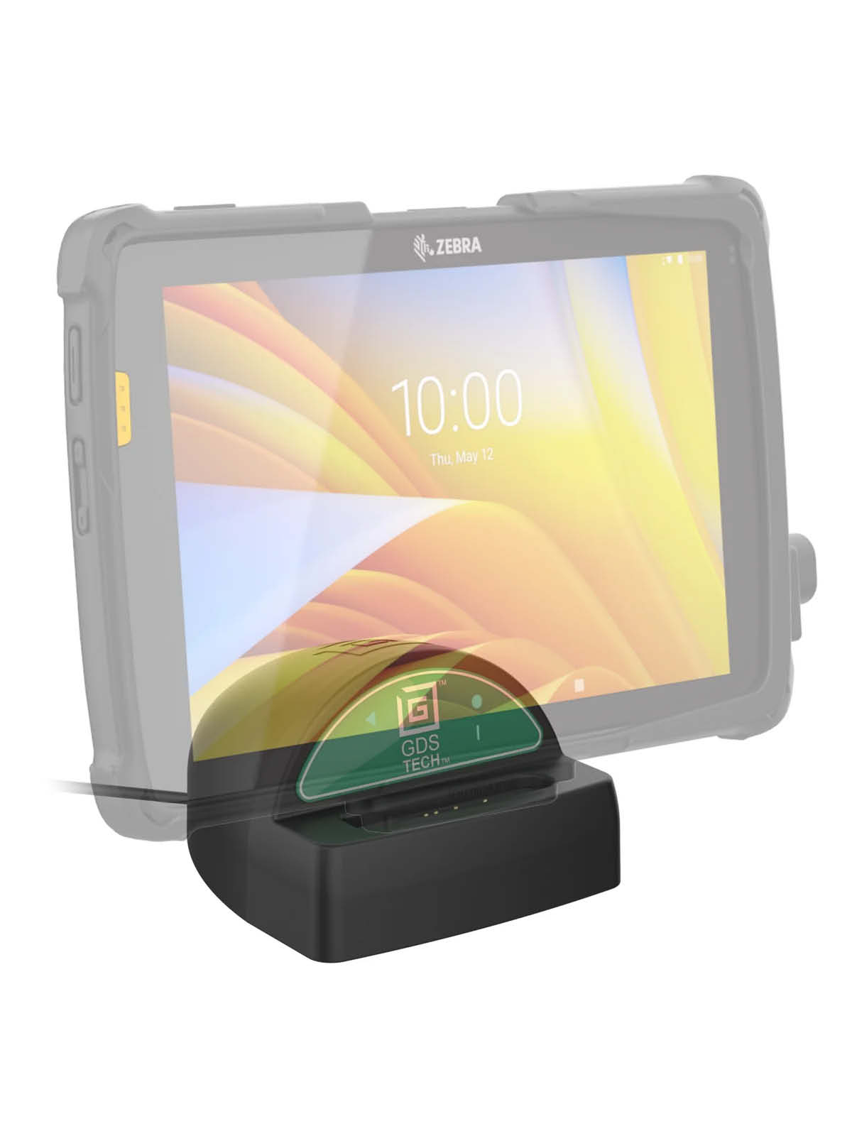RAM Mounts GDS Tisch-Ladestation (Low-Profile) mit Power Delivery für (Große) Tablets - In IntelliSkin Schutzhülle - USB-C-Anschluss