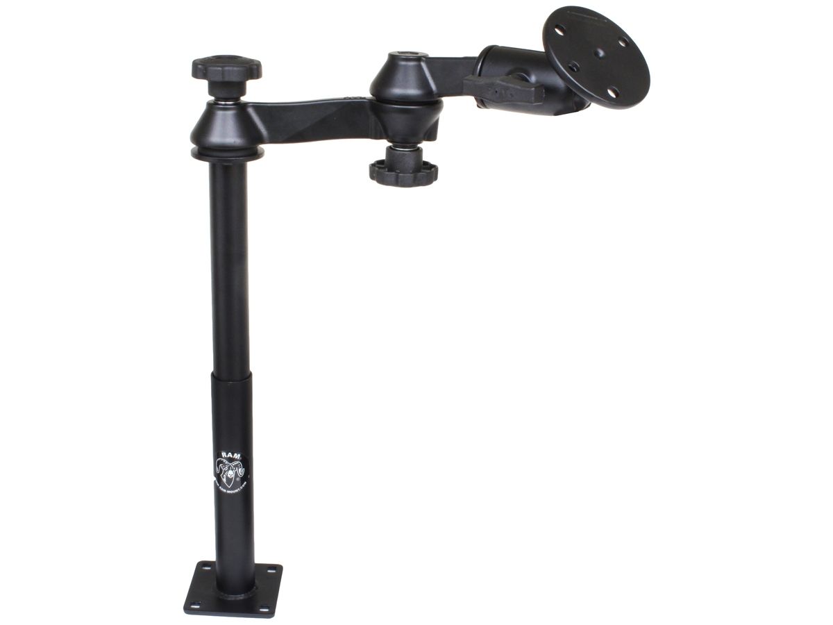RAM Mounts Schwenkarm mit Tele-Pole (ca. 300 mm) und Basis (ca. 225 mm) - Octagon-Verbindungsarm, runde Basisplatte (großer Durchmesser), C-Kugel (1,5 Zoll)
