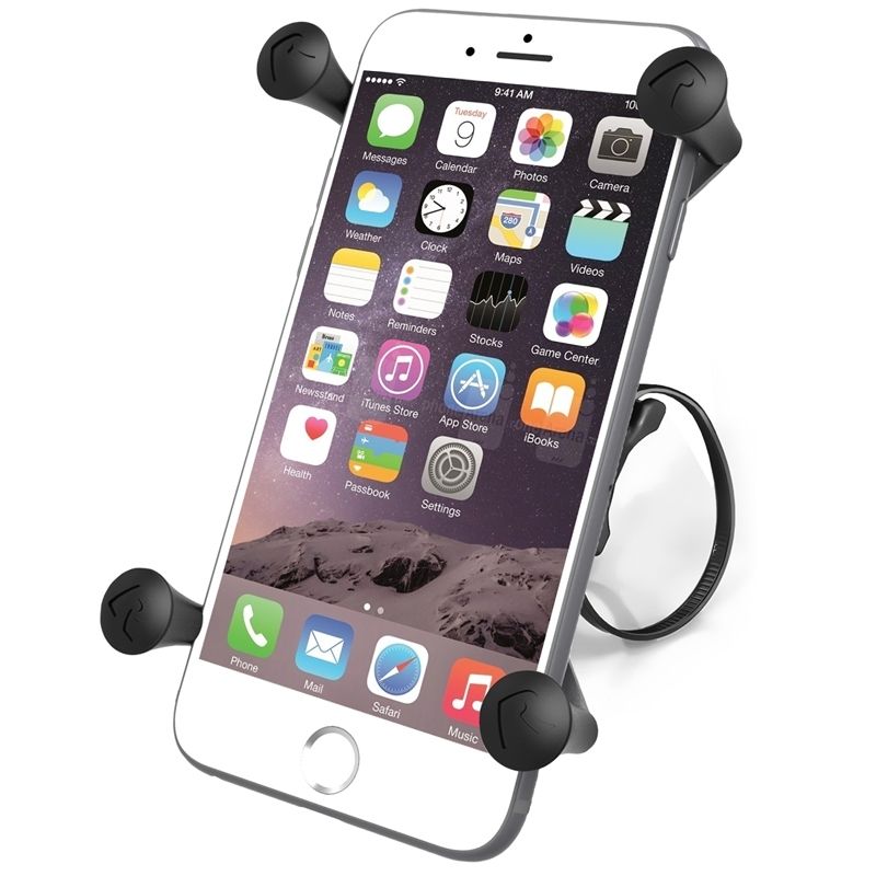 RAM Mounts X-Grip EZ On/Off Lenker-Halterung für Smartphones - Bis 114,3 mm Breite - Durchmesser von 12,7 mm bis 42,67 mm