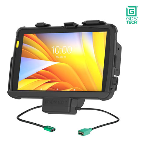 RAM Mounts GDS EZ-Roll'r Halteschale für Zebra ET40 & ET45 (10 Zoll) Tablets in IntelliSkin Schutzhülle - USB-C & USB-A-Anschluss
