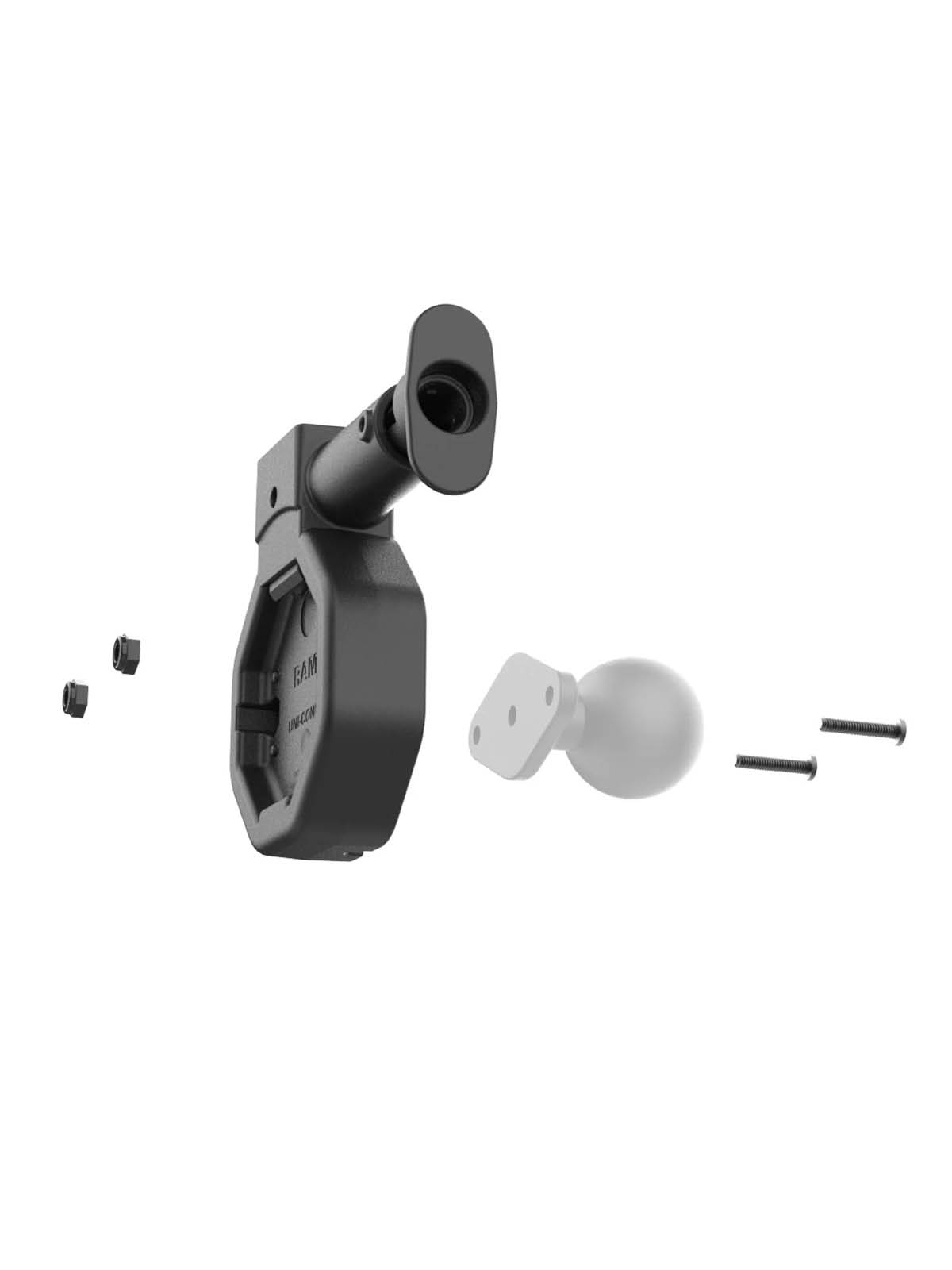 RAM Mounts Halte-Adapter für Tablets mit GDS Uni-Conn Adapter - Lösevorrichtung - 2-Loch AMPS 2 Lochraster - Schrauben-Set