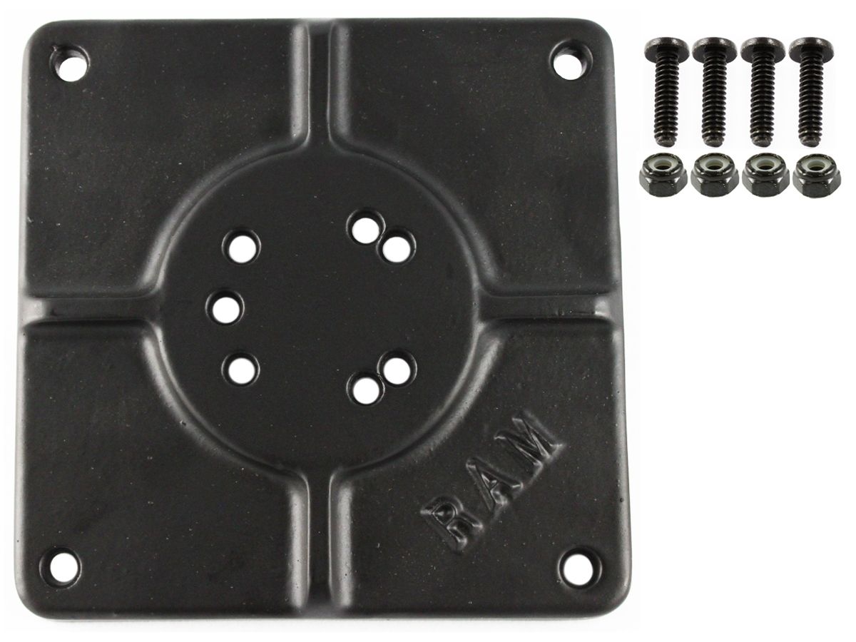 RAM Mounts quadratische Grundplatte (152,4 x 152,4 mm) mit 11 Löchern - Schrauben-Set, im Polybeutel