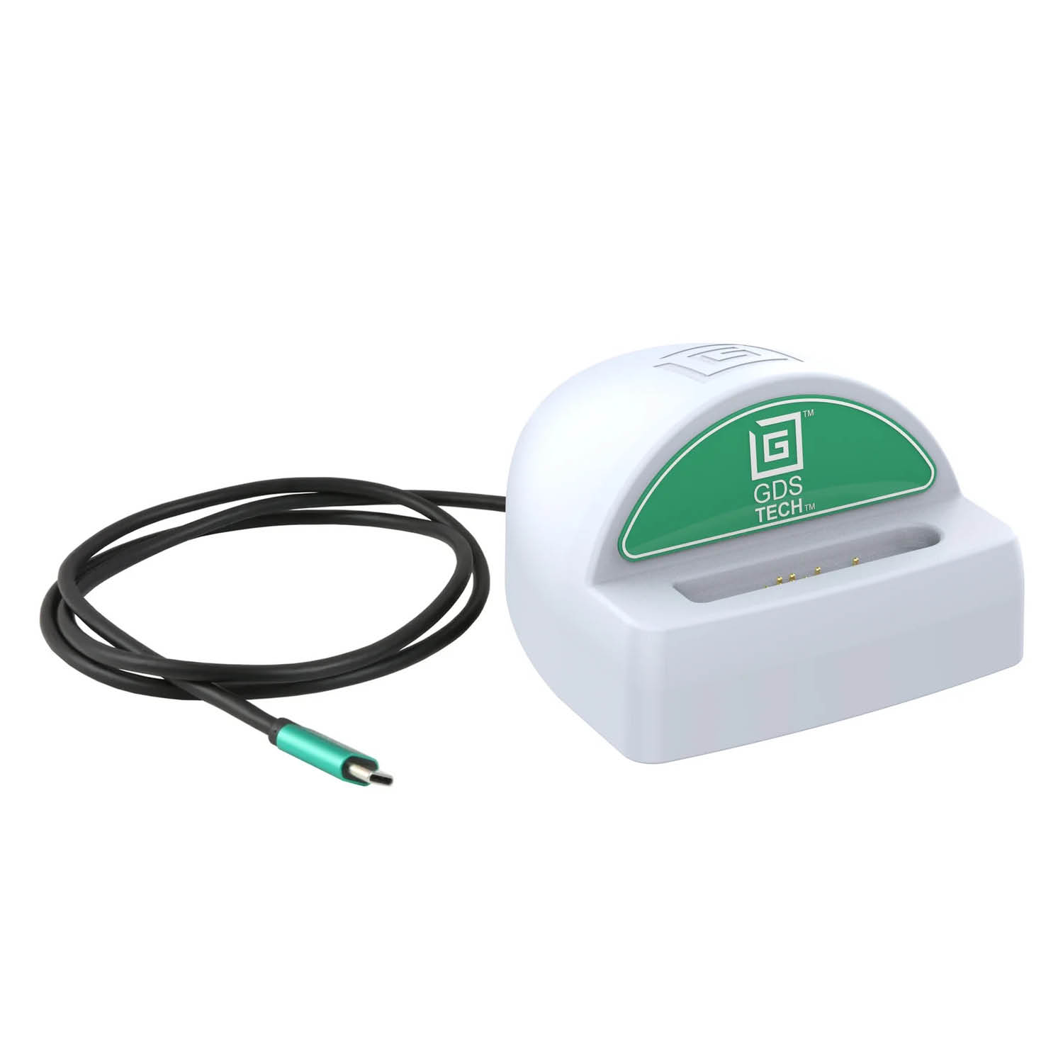 RAM Mounts GDS® Tisch-Ladestation (Low-Profile) Power Delivery für große Tablets in IntelliSkin Schutzhülle - USB-C 2.0, hellgrau