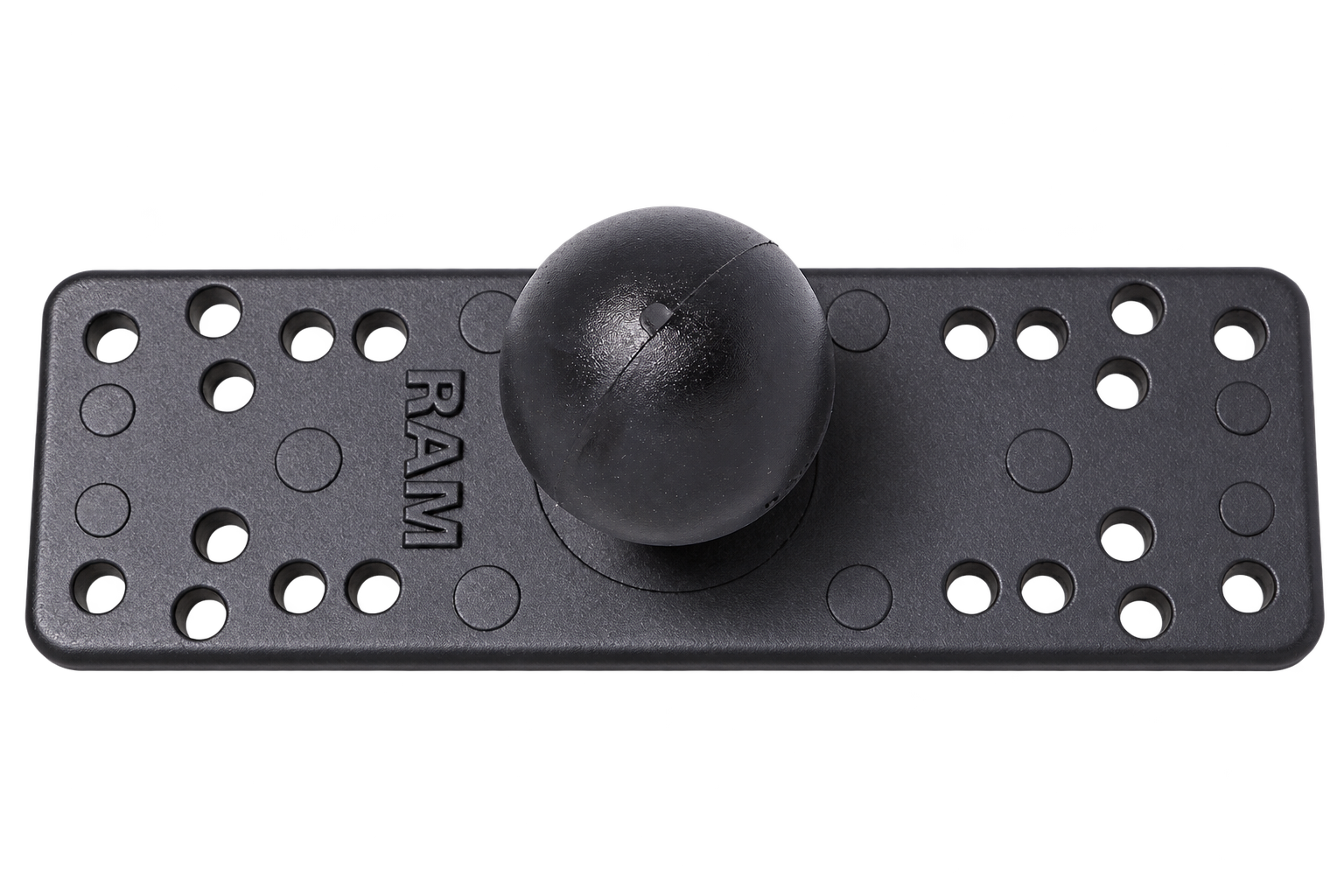 RAM Mounts Universal Base Plate for Marine Electronics - 158.75 x 50.8 mm - Various Hole Patterns - C Ball (1.5")