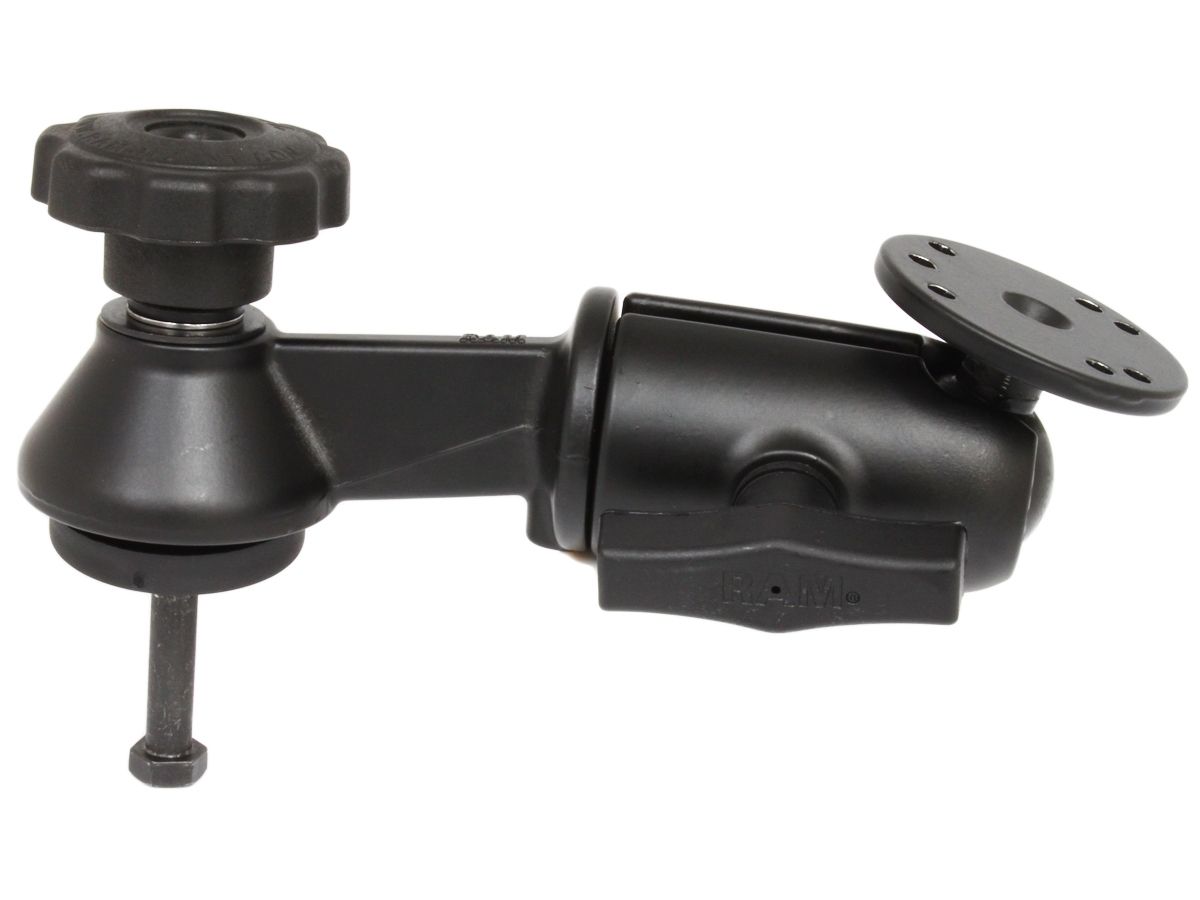 RAM Mounts Schwenkarm-Komponente für Tele Pole - Armlänge ca. 150 mm, Octagon-Verbindungsarm, runde Basisplatte (AMPS), C-Kugel (1,5 Zoll), im Polybeu