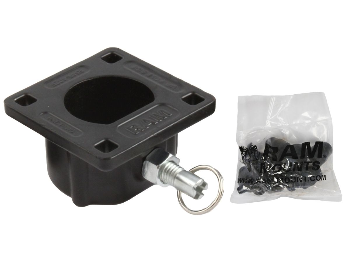 RAM Mounts Remove-A-Pole Basis (weiblich) für Fahrzeuge - mit Steckverschluss, Schrauben-Set