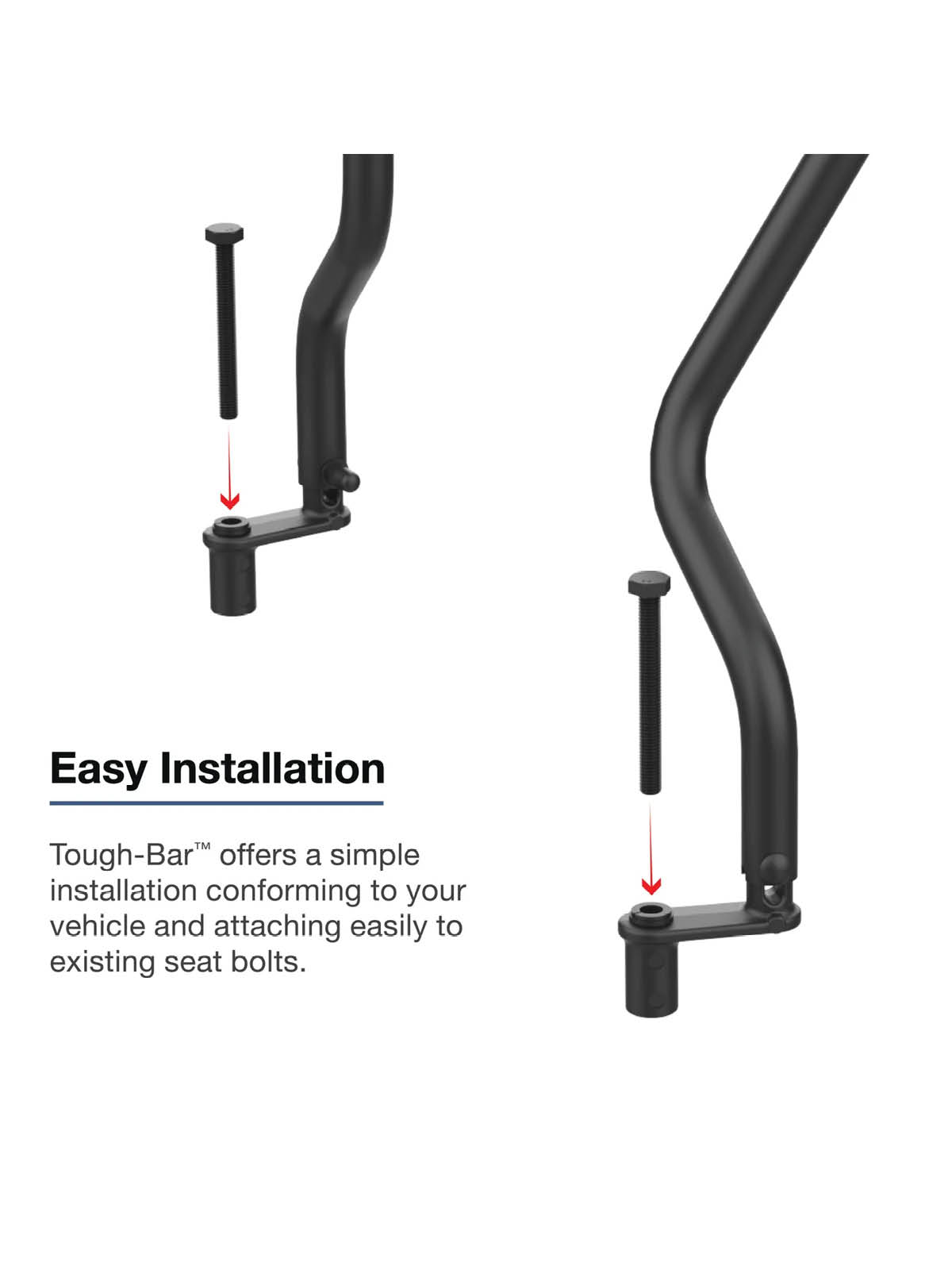 RAM Mounts Tough-Bar™ für Ford F-Series mit 12 Zoll Display (2015-2022)