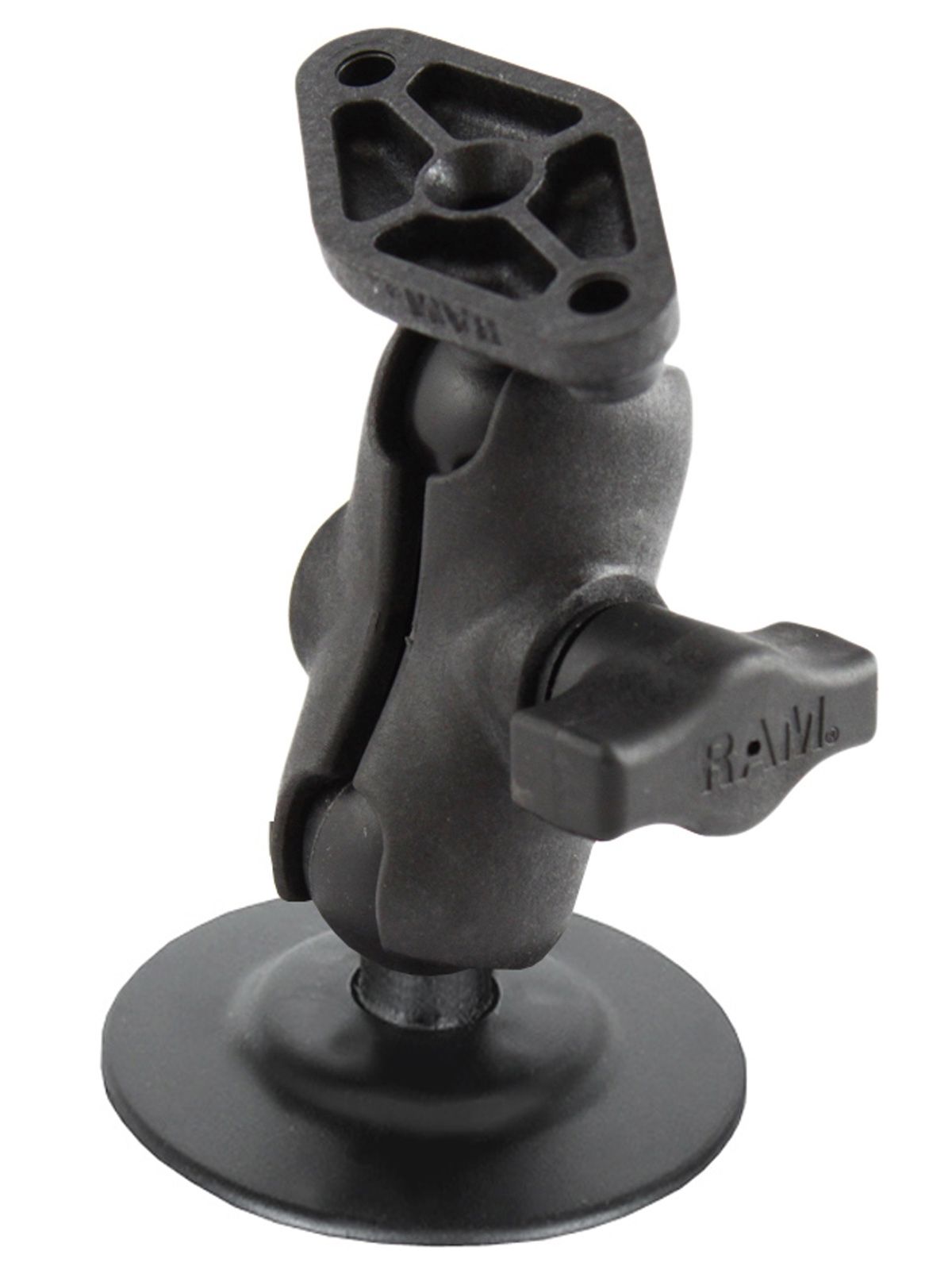 RAM Mounts Verbundstoff Aufbau-Set (kurz) - mit Klebebasis, Diamond-Anbindung, B-Kugel (1 Zoll), im Polybeutel