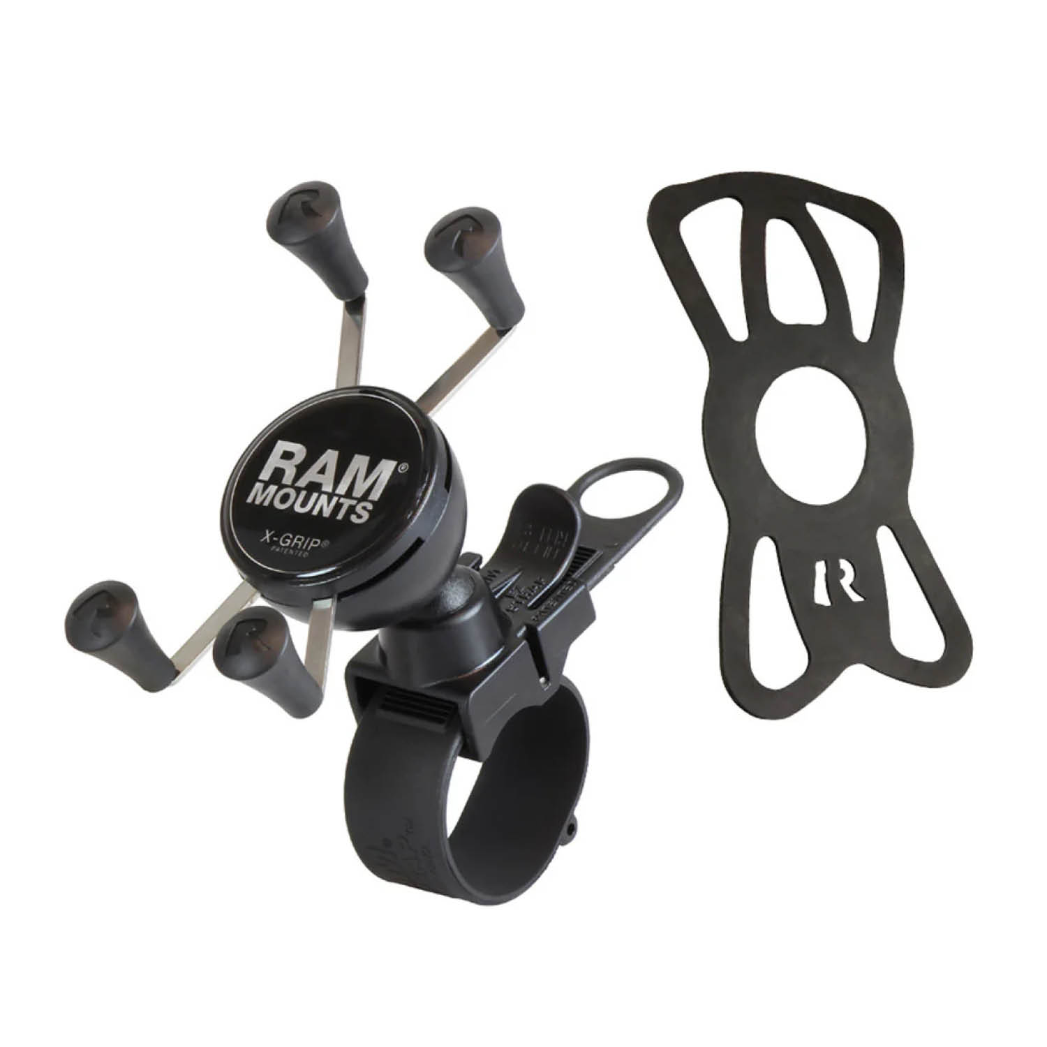RAM Mounts X-Grip EZ-Strap-Lenkerhalterung für Smartphones (Verbundstoff) - Bis 82,55 mm Breite - Durchmesser von 12,7 mm bis 65,53 mm