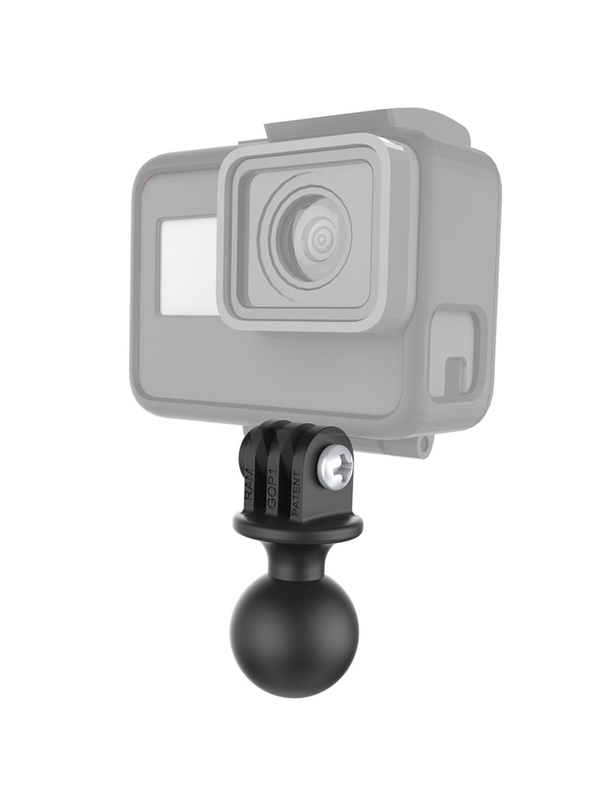 RAM Mounts GoPro Kamera-Adapter - Verbundstoff, B-Kugel (1 Zoll), Schraubet-Set, Bulk Packung à 100 Stück (lose im Karton)