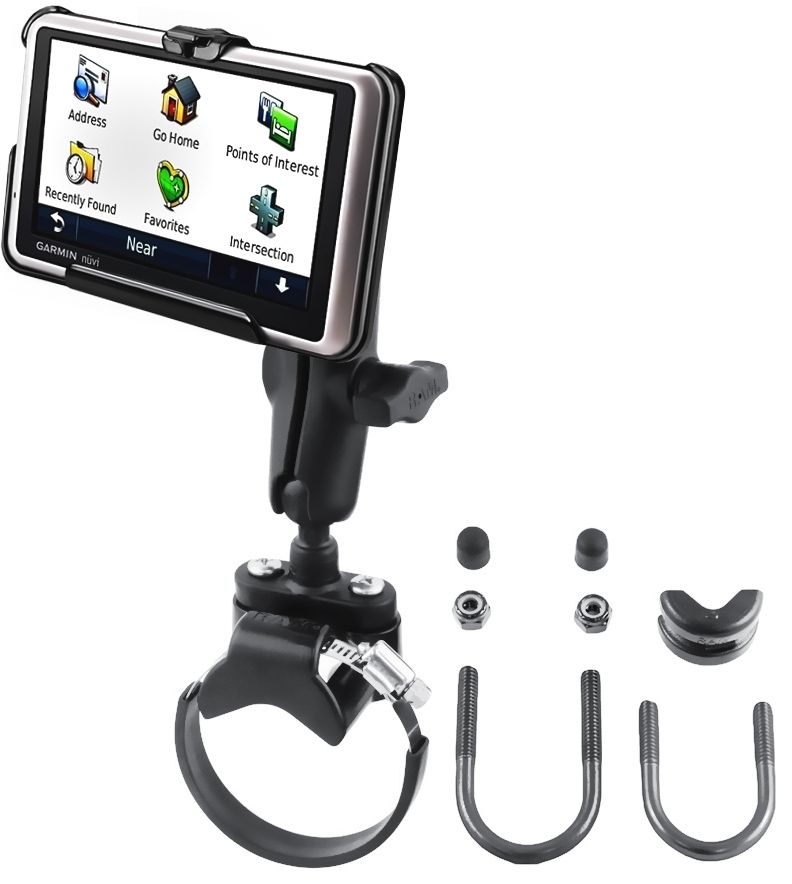 RAM Mounts Rohr-Halterung Garmin nüvi 1300 - B-Kugel (1 Zoll), Klemmschelle, mittlerer Verbindungsarm
