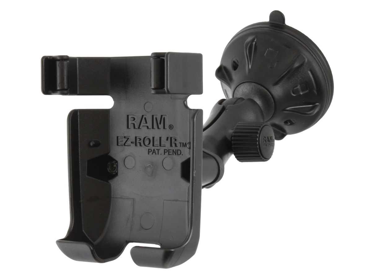 RAM Mounts Verbundstoff Saugfuss-Halterung Garmin GPSMAP 78 - kurzer Verbindungsarm (ca. 50 mm), Diamond-Basisplatte (Trapez), Halteschale, B-Kugel (1 Zoll)