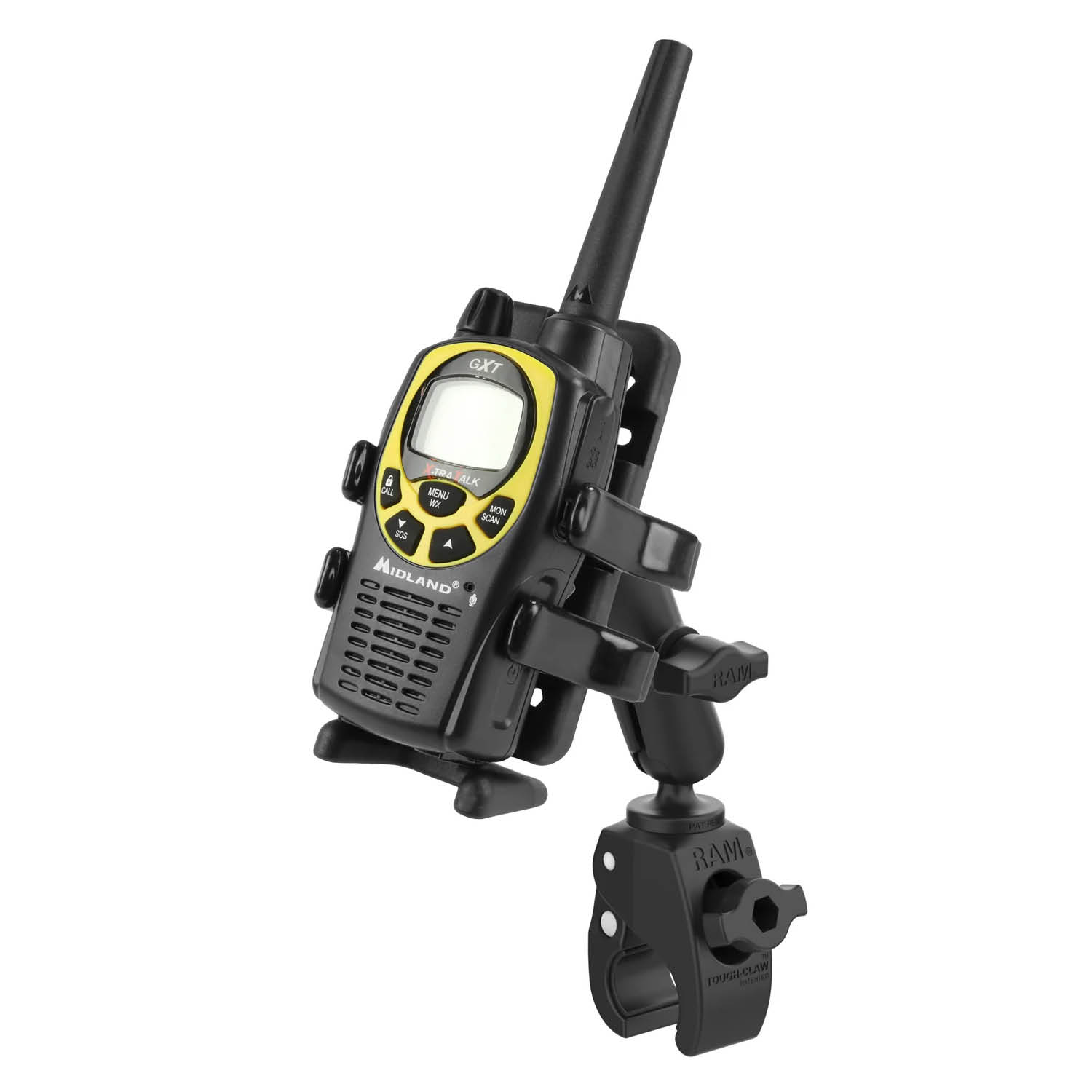 RAM Mounts Finger-Grip Klemm-Halterung - B-Kugel (1 Zoll), kleine Tough-Claw (Durckmesser 15,9-29,0 mm)