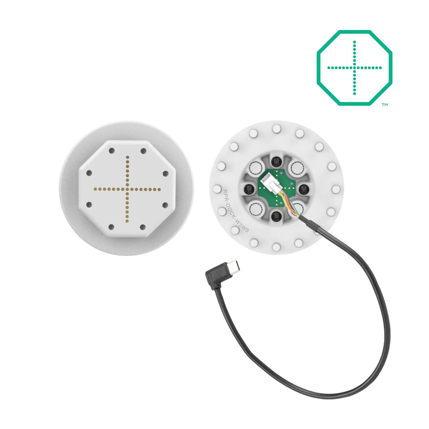 RAM Mounts GDS Uni-Conn Adapter mit USB-C für Safe-Cases - hellgrau, inkl. Schrauben-Set