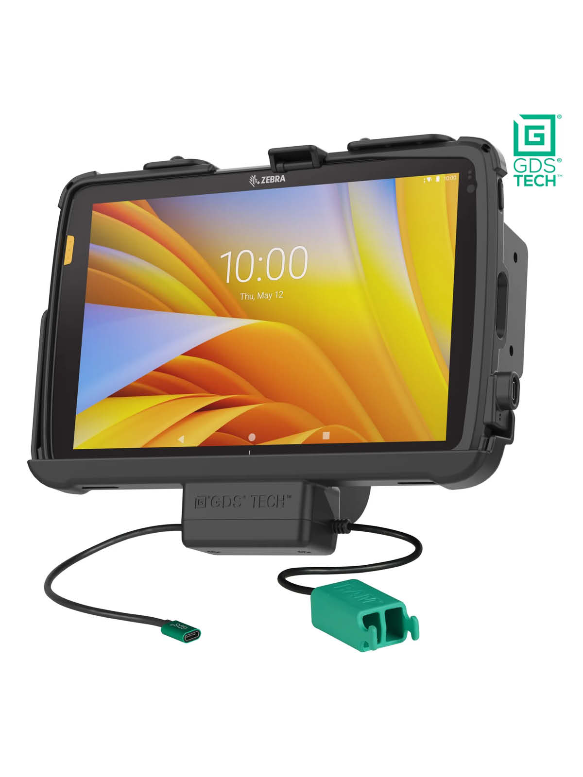 RAM Mounts GDS EZ-Roll'r Halteschale für Zebra ET40 & ET45 (10") Tablets in IntelliSkin Schutzhülle - USB-C & Dual USB-A-Anschluss