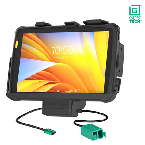 RAM Mounts GDS EZ-Roll'r Halteschale für Zebra ET40 & ET45 (10 Zoll) Tablets in IntelliSkin Schutzhülle - USB-C & Dual USB-Anschluss