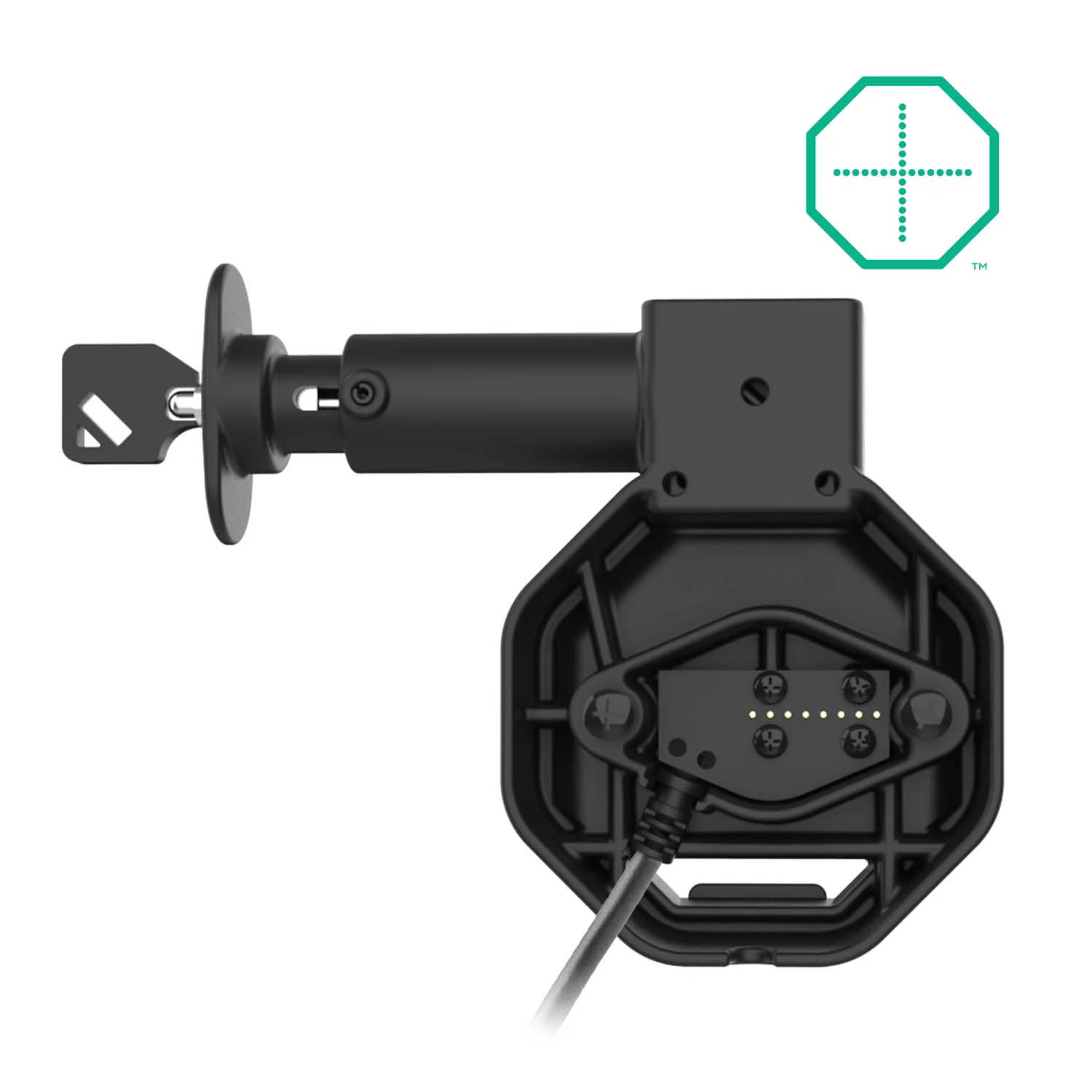 RAM Mounts GDS Uni-Conn Snap-In Ladesockel mit Lösevorrichtung - USB-C-Anschluss - abschließbar, 2-Loch AMPS