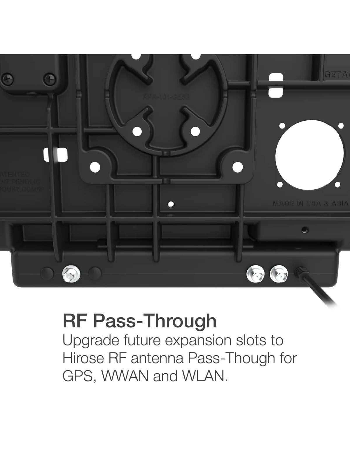 RAM Mounts Form-Fit Halteschale (Schlüsselverriegelung) für Getac ZX80 Rugged Tablet - 5.5mm DC-Anschluss