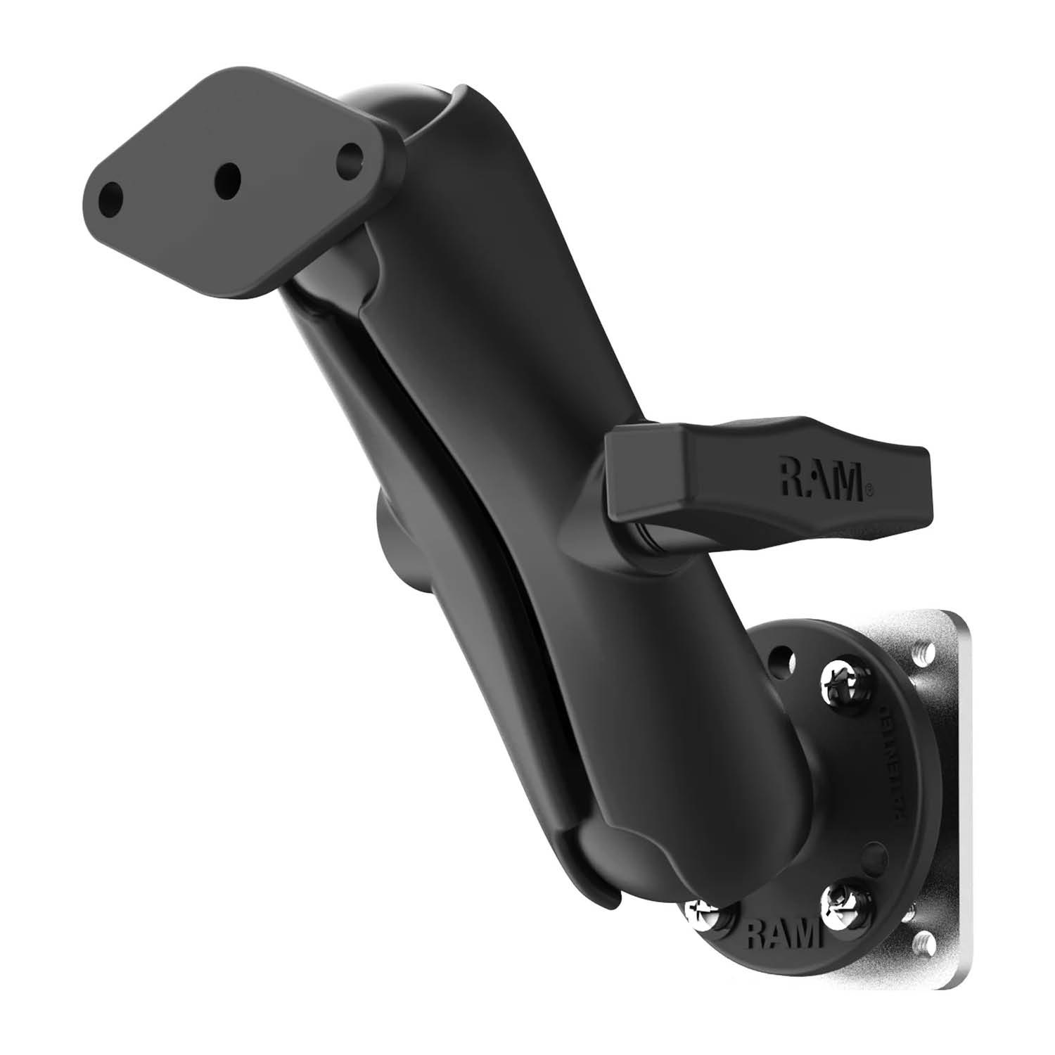 RAM Mounts Set mit Gegenplatte - B-Kugel (1 Zoll), mittlerer Verbindungsarm, 4-/2-Loch AMPS
