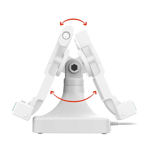 RAM Mounts GDS Uni-Conn Stand-Dockingstation (abschließbar) - Dreh- & Schwenkbar - Strom über PoE - Pogo-Pads unten - hellgrau