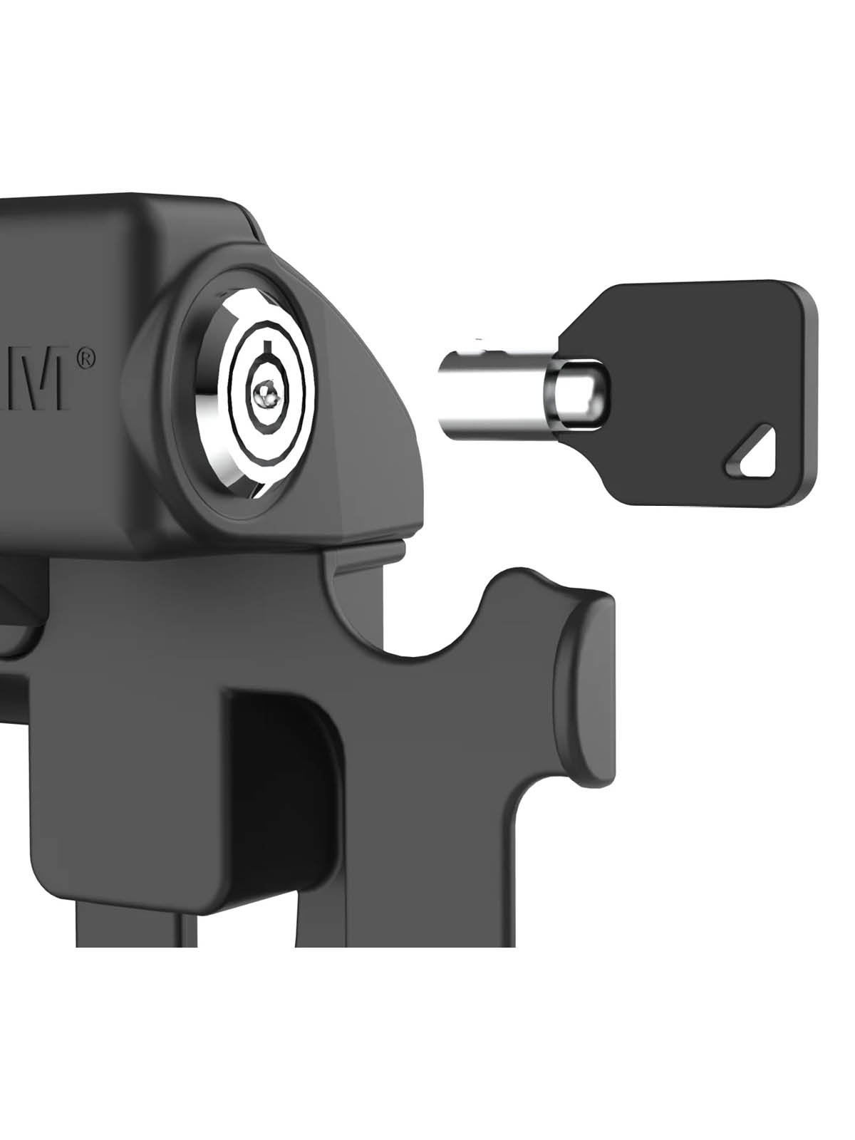 RAM Mounts GDS Tough-Dock Halteschale (Schlüsselverriegelung) für Samsung Tab Active4 Pro & Active5 Pro - in IntelliSkin Schutzhülle - USB-C & Dual USB-A-Anschluss