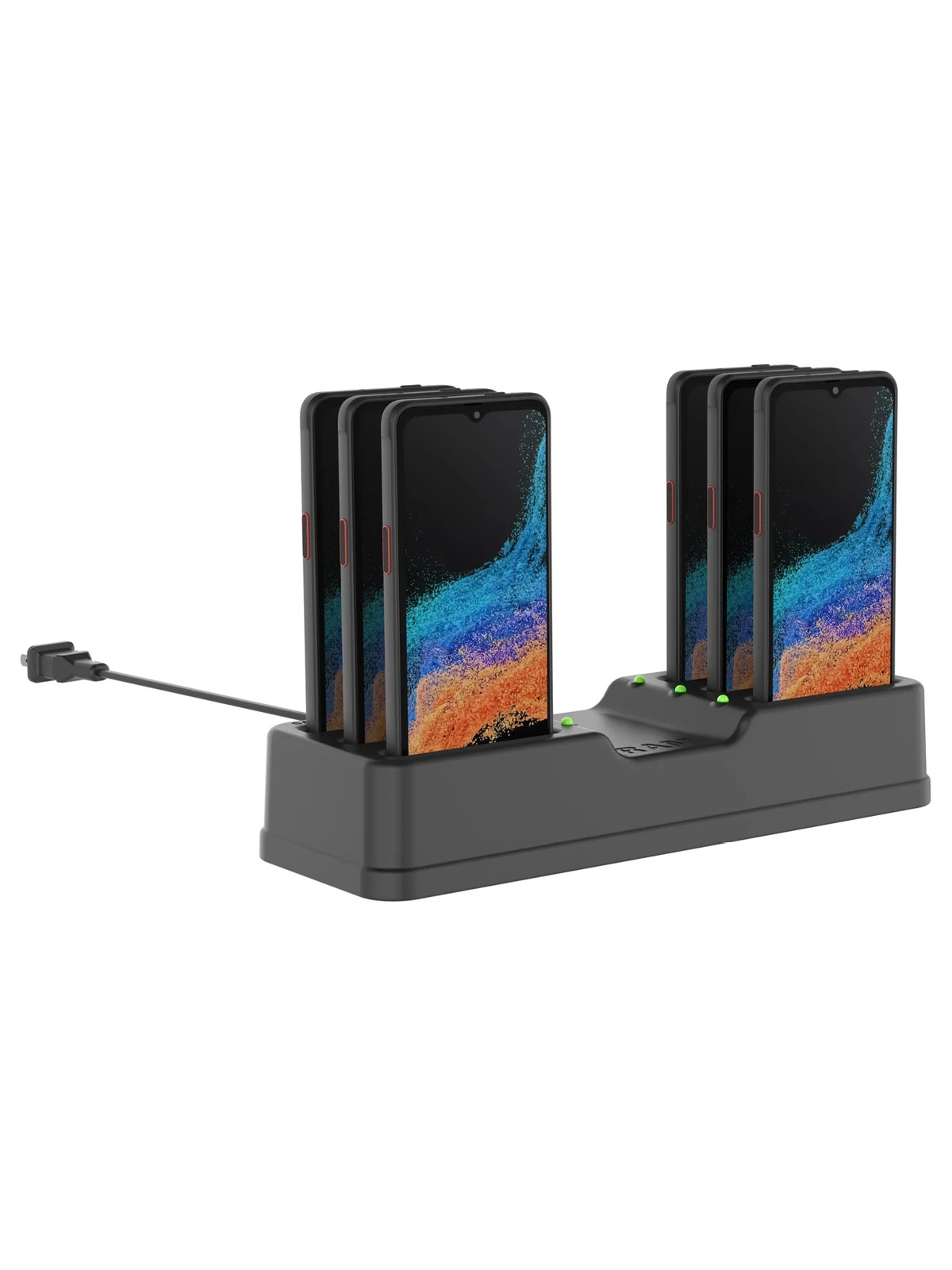 RAM Mounts 6-fach Tisch-Ladestation für Samsung XCover7 & XCover6 Pro (mit RAM Skin oder Werksgehäuse)
