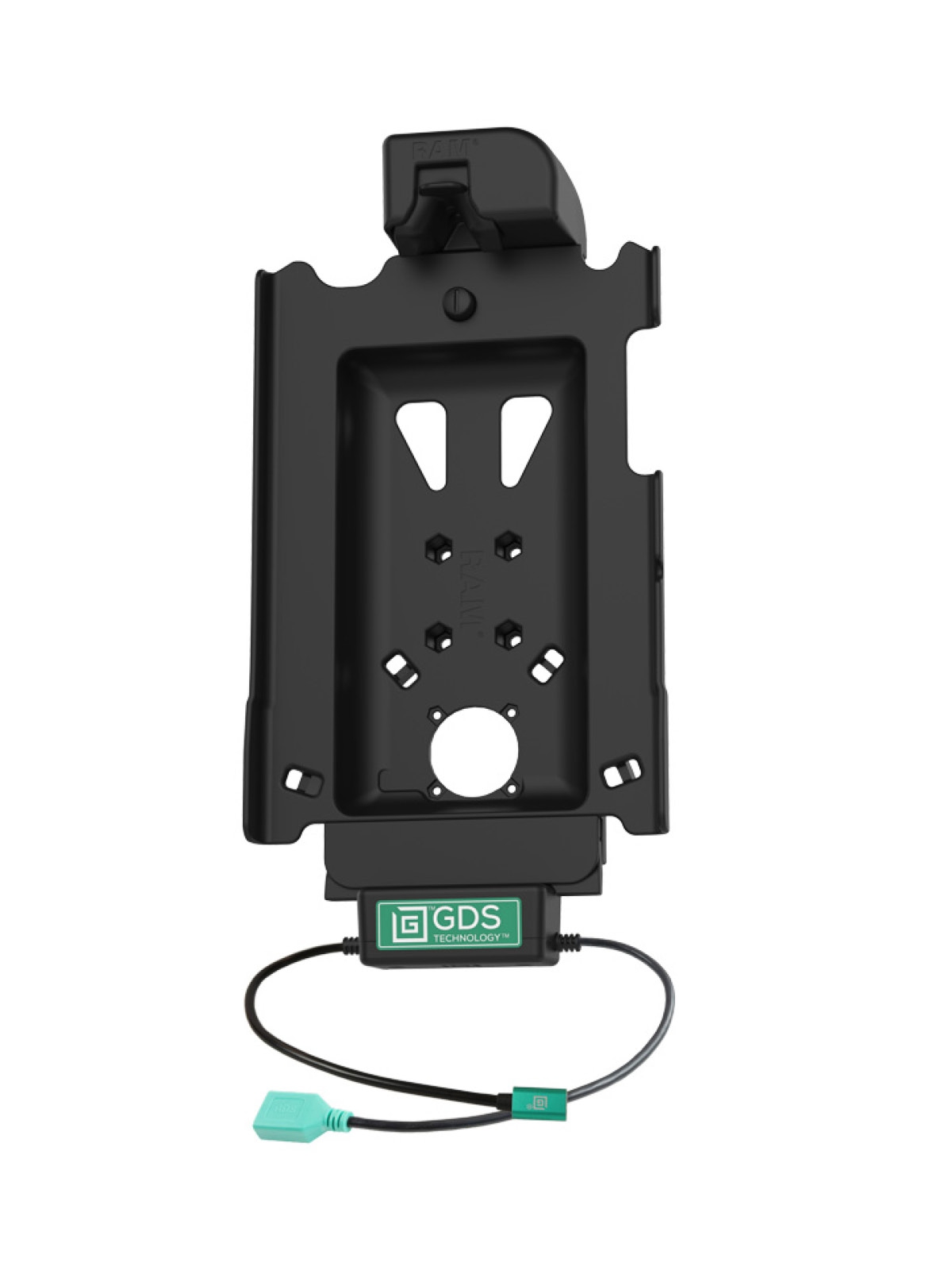 RAM Mounts GDS Tough-Dock Halteschale (Schnappverschluss) für Samsung Tab A8 (10.5") - in IntelliSkin Next Gen Schutzhülle - USB-C & USB-A-Anschluss