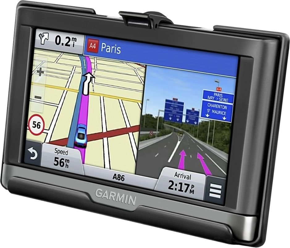 RAM Mounts Gerätehalteschale für Garmin nüvi 2497 (ohne Schutzhüllen) - Diamond-Anbindung (Trapez), Schrauben-Set, im Polybeutel