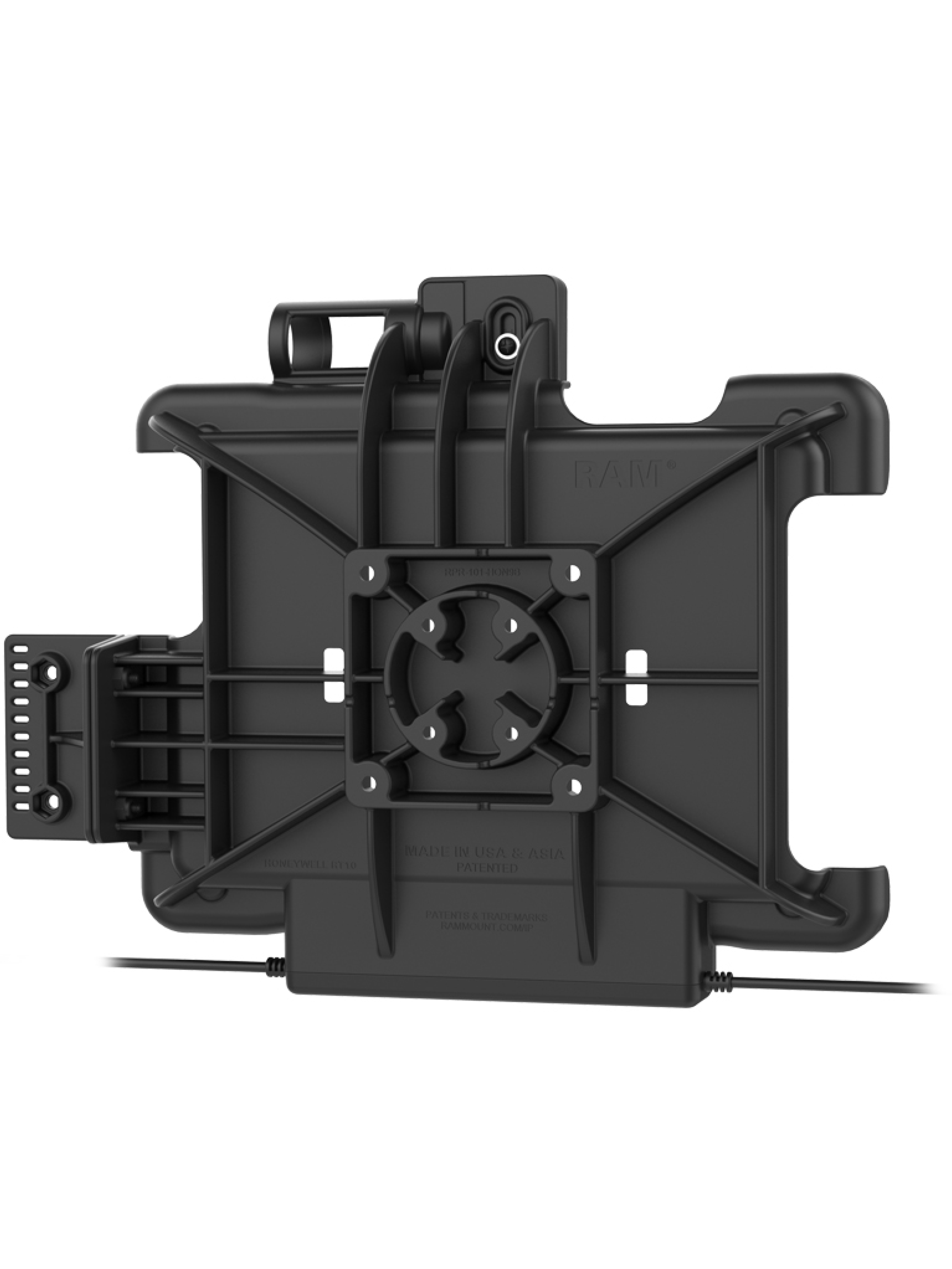 RAM Mounts Form-Fit Halteschale (Schnappverschluss) für Honeywell RT10 Rugged Tablet - 5.5mm DC & USB-A-Anschluss
