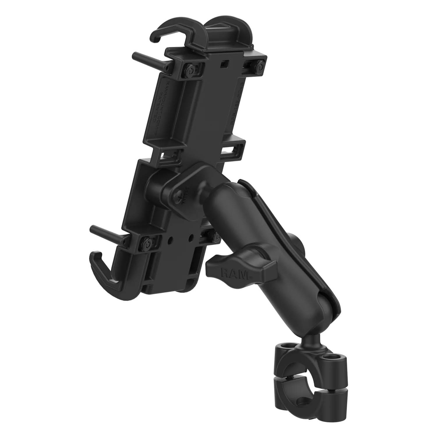 RAM Mounts Torque Quick-Grip Universal-Halterung - B-Kugel (1 Zoll), Torque-Basis (19-25 mm Durchmesser), mittlerer Verbindungsarm