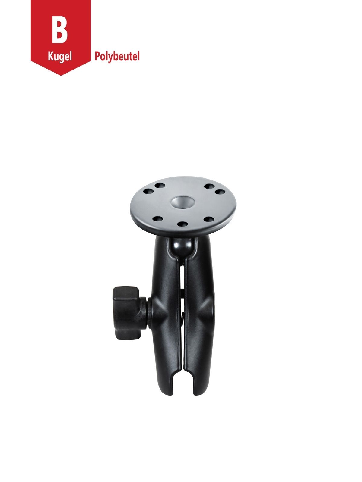 RAM Mounts Set - B-Kugel (1 Zoll) - Runde Basisplatte (4-Loch AMPS) - Mittlerer Verbindungsarm (ca. 94,74 mm)