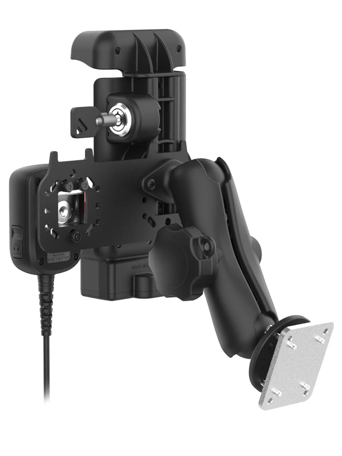 RAM Mounts GDS PTT Speaker Mic Kit (Zello) Bundle für Samsung XCover7 Pro & XCover6 Pro in IntelliSkin Schutzhülle - Abschließbar (Pin-Lock) - USB-C Anschluss - Aufbau-Set
