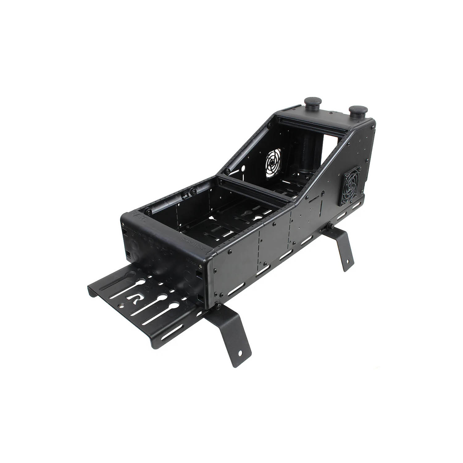 RAM Mounts Tough-Box Fahrzeug-Winkelkonsole für Chevrolet Tahoe PPV (2015-2016) - mit Stangen