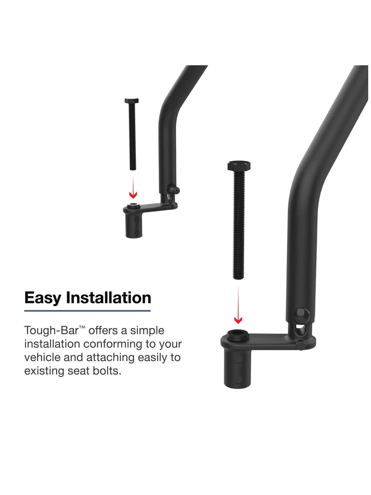 RAM Mounts Tough-Bar™ für Ford F-Serien (2021-2026) mit Standard Display (Konsole)