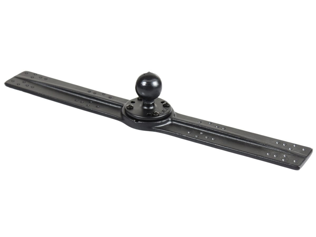 RAM Mounts Universal-Platte (50,8 x 431,8 mm) mit runder Basisplatte (AMPS) - C-Kugel (1,5 Zoll)