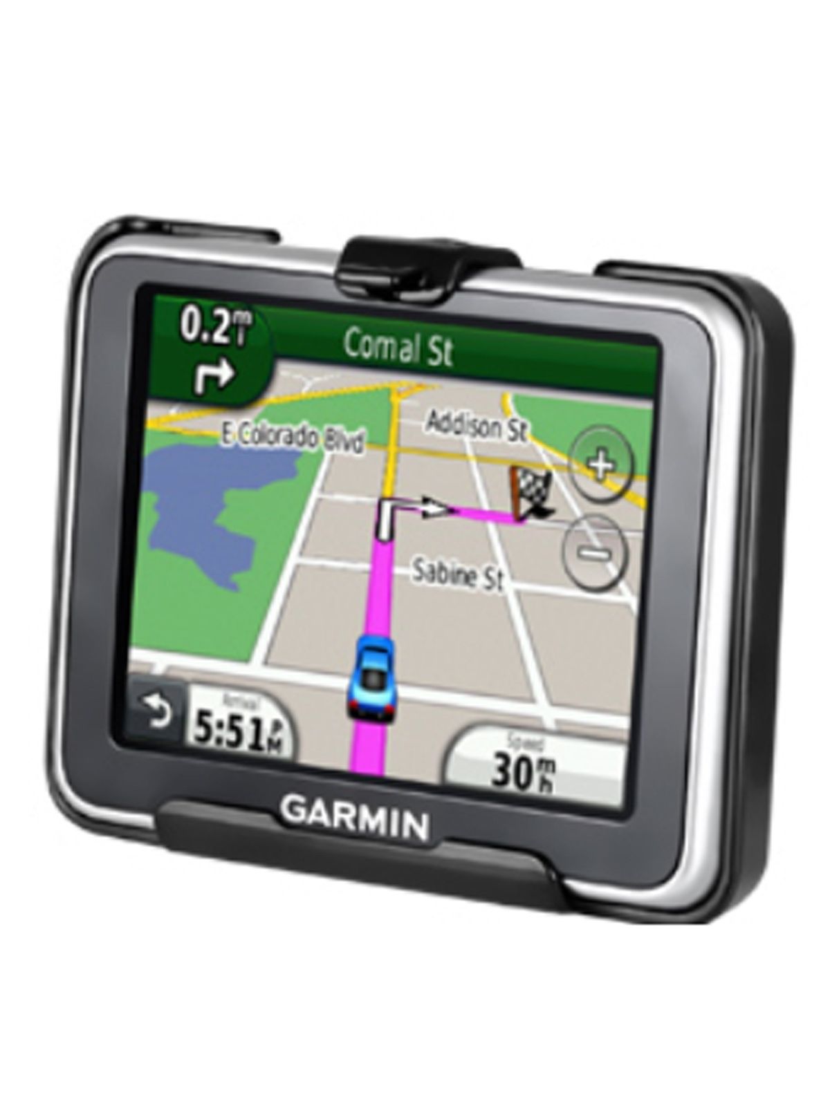 RAM Mounts Gerätehalteschale für Garmin nüvi 2200er Serie (ohne Schutzhüllen) - Diamond-Anbindung (Trapez), Schrauben-Set, im Polybeutel