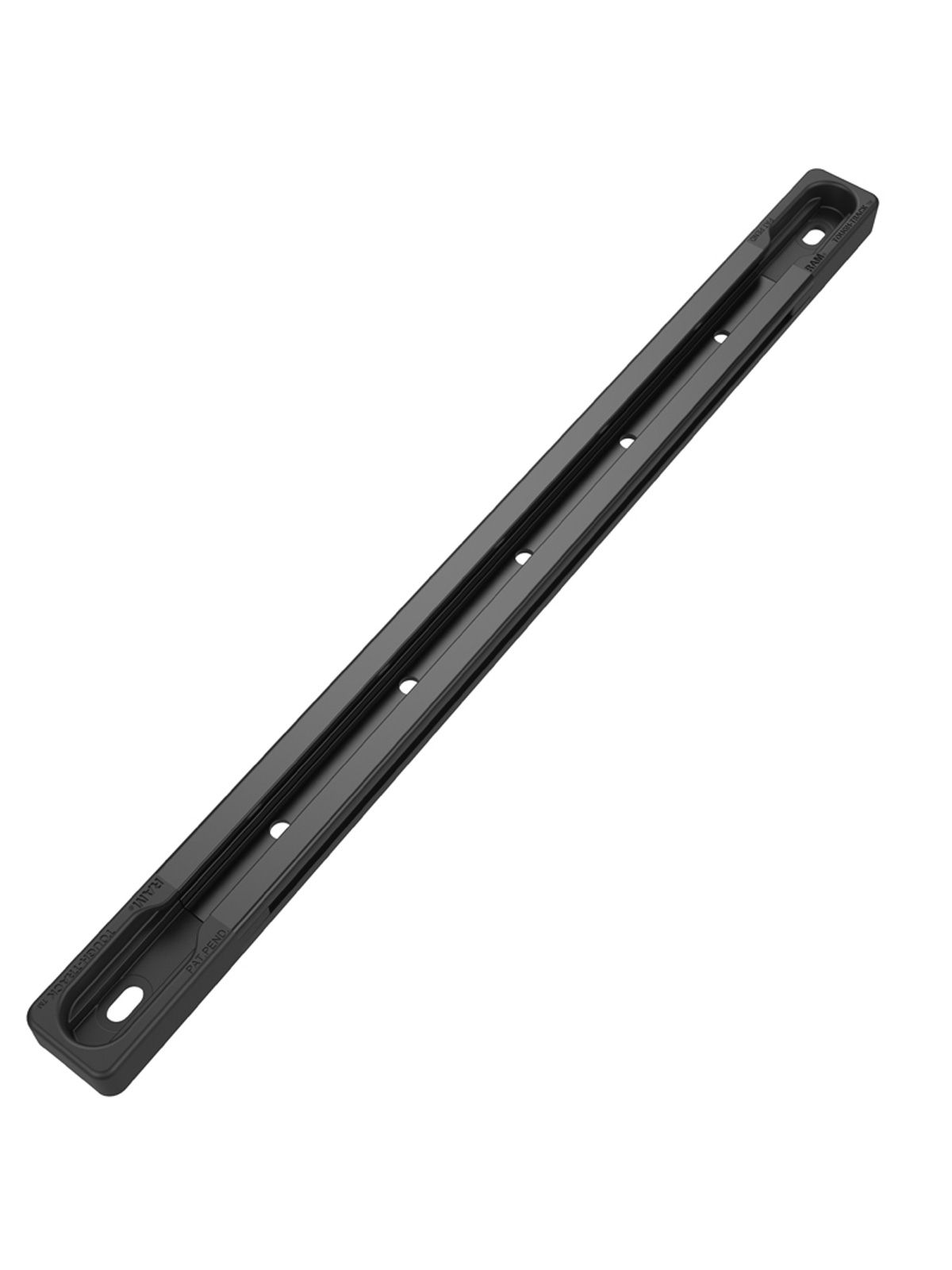 RAM Mounts Aluminium Tough-Track Schiene inkl. Endkappen - schwarz, Innenlänge 228,6 mm (9 Zoll)