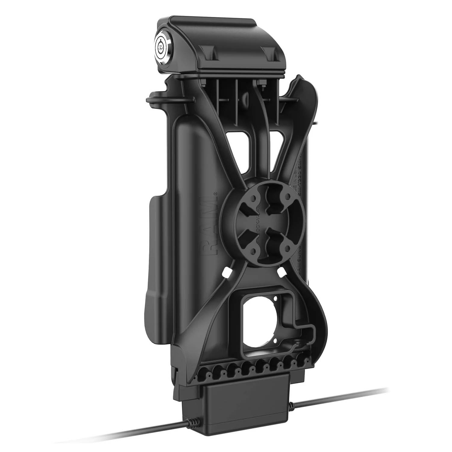 RAM Mounts GDS Tough-Dock Halteschale (Schlüsselverriegelung) für Samsung Tab A9 & A11 - in IntelliSkin Schutzhülle - USB-C & Dual USB-A-Anschluss