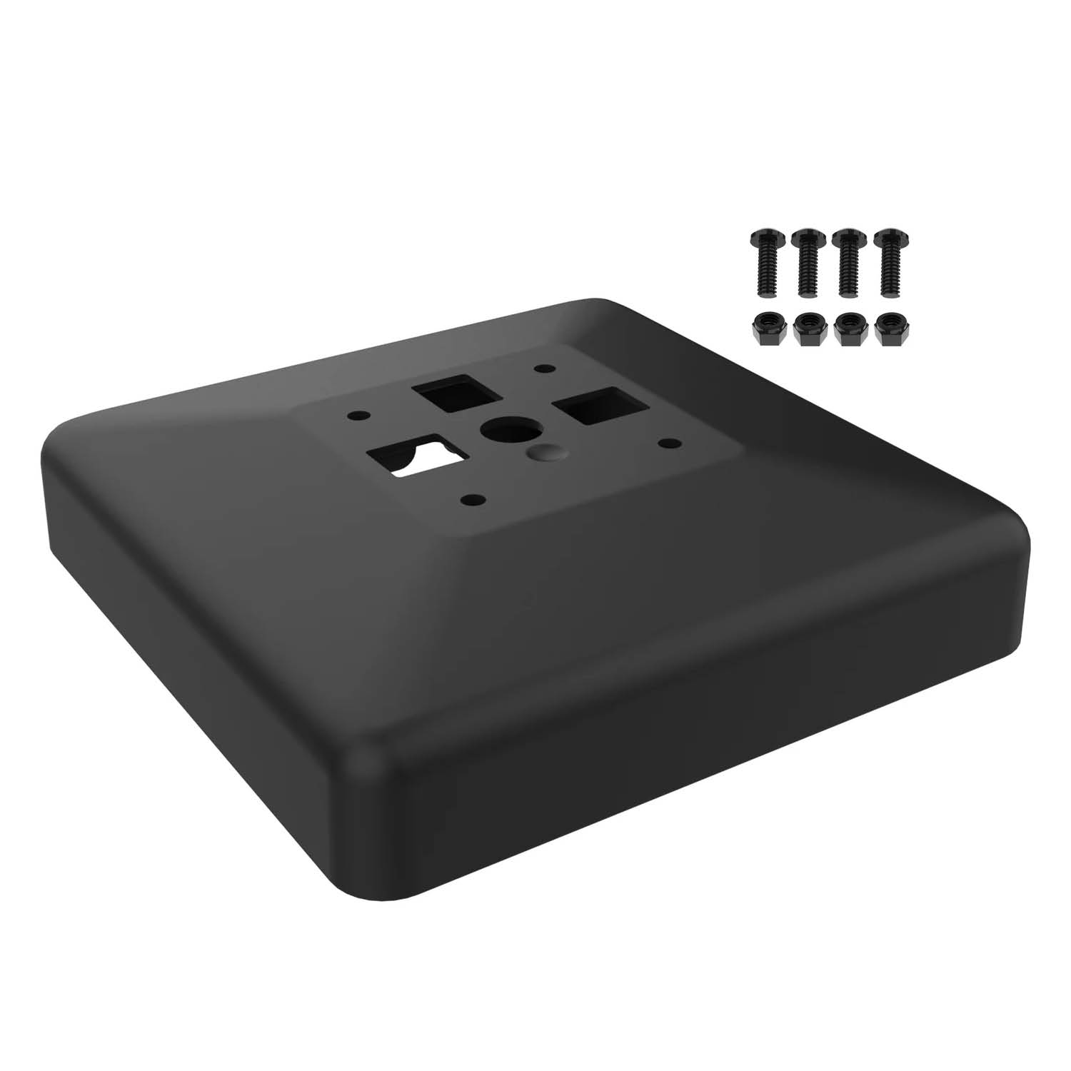 RAM Mounts Verbundstoff-Standbasis inkl. Gewicht - Lochraster für GDS Standfüsse, 228 x 228 mm, Schrauben-Set