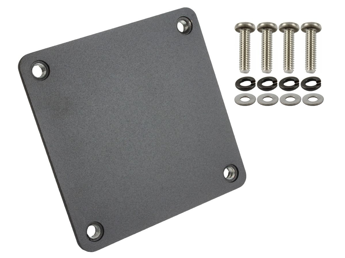 RAM Mounts quadratische Gegenplatte für Halterungen - 91,4 x 91,4 mm, Schrauben-Set, im Polybeutel