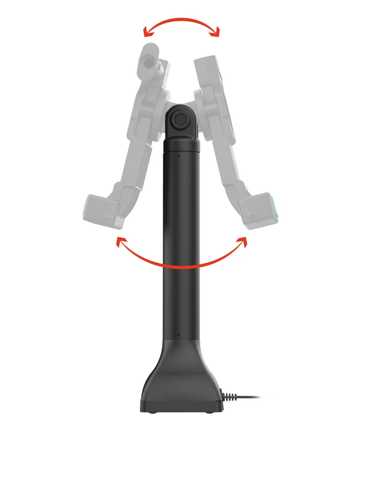 RAM Mounts GDS Uni-Conn Stand-Dockingstation (14 Zoll) mit Lösevorrichtung - Dreh-& Schwenkbar - Strom über PoE - Pogo-Pads unten