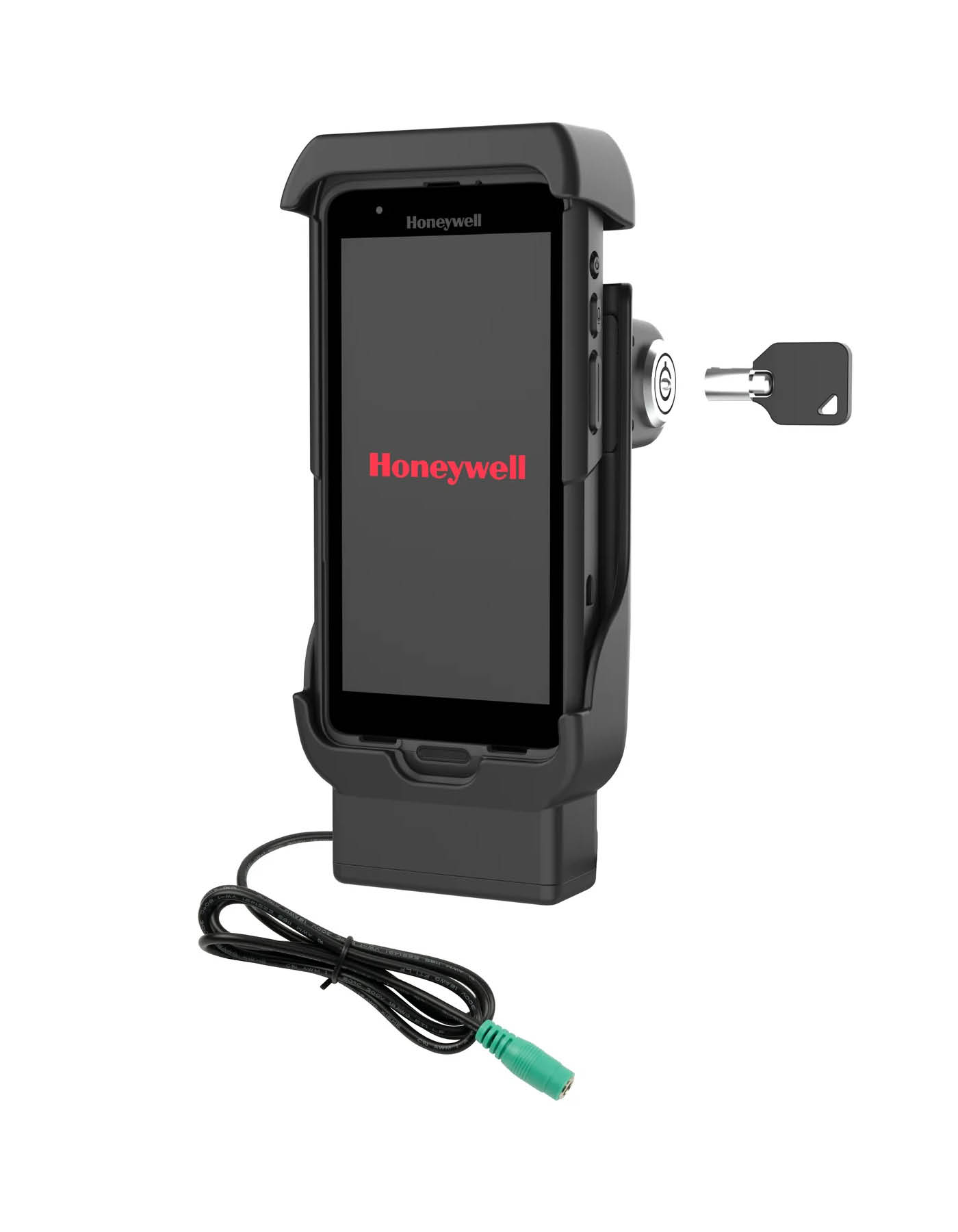 RAM Mounts Form-Fit Halteschale (Schlüsselverriegelung) für Honeywell CT40, CT45 & CT47 - Mit und Ohne OEM-Schutzhülle - 5.5mm DC-Anschluss