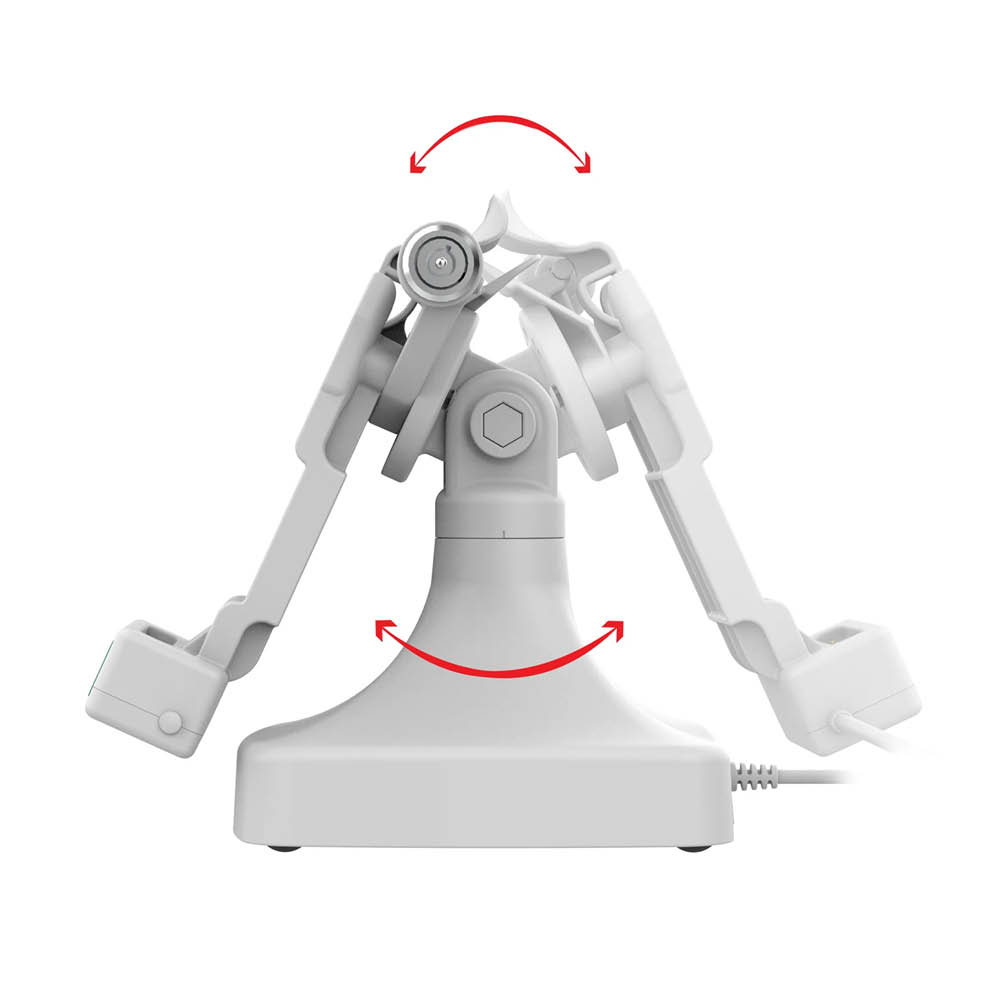 RAM Mounts GDS Uni-Conn Stand-Dockingstation mit Schlüsselverriegelung (Rechts) - Dreh- & Schwenkbar - USB-C-Anschluss - Grau