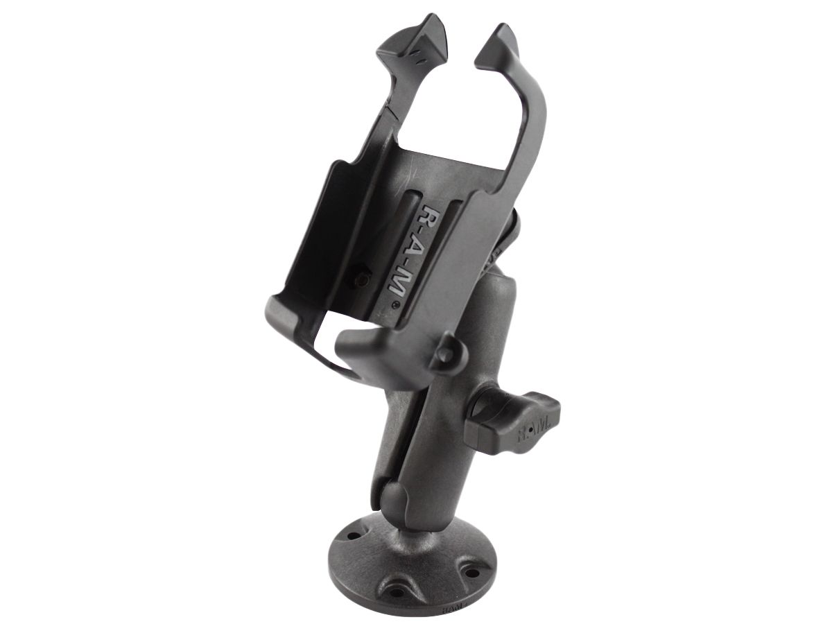 RAM Mounts Verbundstoff-Aufbauhalterung für Garmin eTrex s/w Geräte - mit runder Basisplatte, B-Kugel (1 Zoll), im Polybeutel