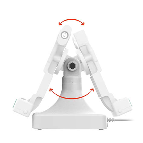 RAM Mounts GDS Uni-Conn Stand-Dockingstation (abschließbar) - Dreh- & Schwenkbar - USB-C - Pogo-Pads unten - hellgrau
