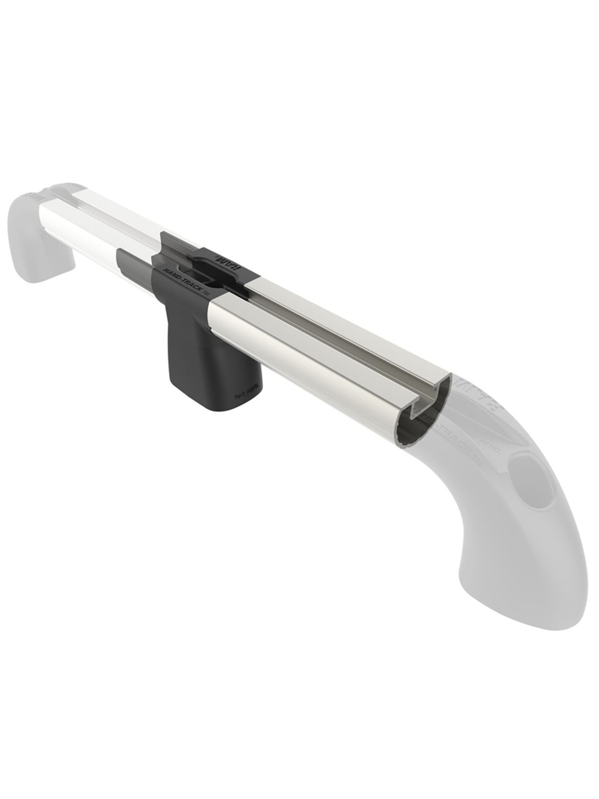 RAM Mounts Hand-Track Erweiterung - Aluminium-Schiene inkl. Steckverbindung, Innenlänge 101,6 mm (4 Zoll), eloxiert