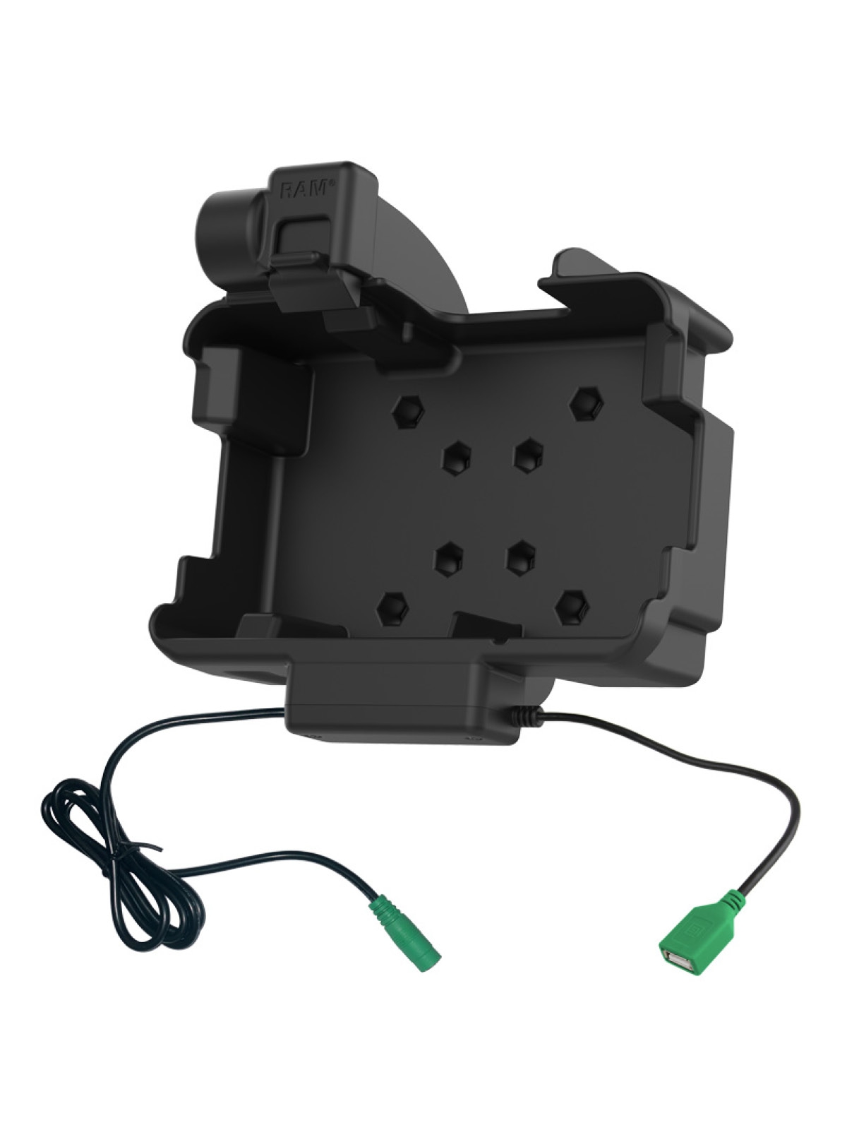 RAM Mounts Form-Fit Halteschale für Panasonic FZ-S1 & FZ-L1 - Strom-/Daten-Anbindung, AMPS 4-Loch- / VESA 75x75 Aufnahme