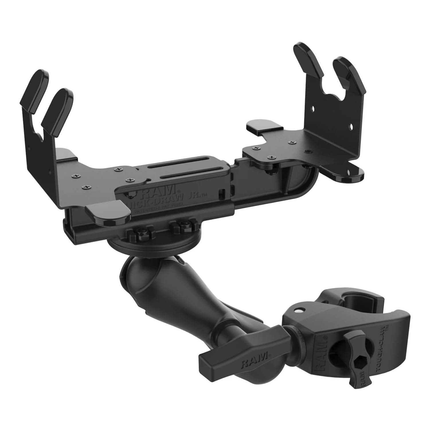 RAM Mounts Klemmhalterung Universal für kleine Drucker - C-Kugel (1,5 Zoll), Medium Tough-Claw™ (25,4-40,6 mm Durchmesser)