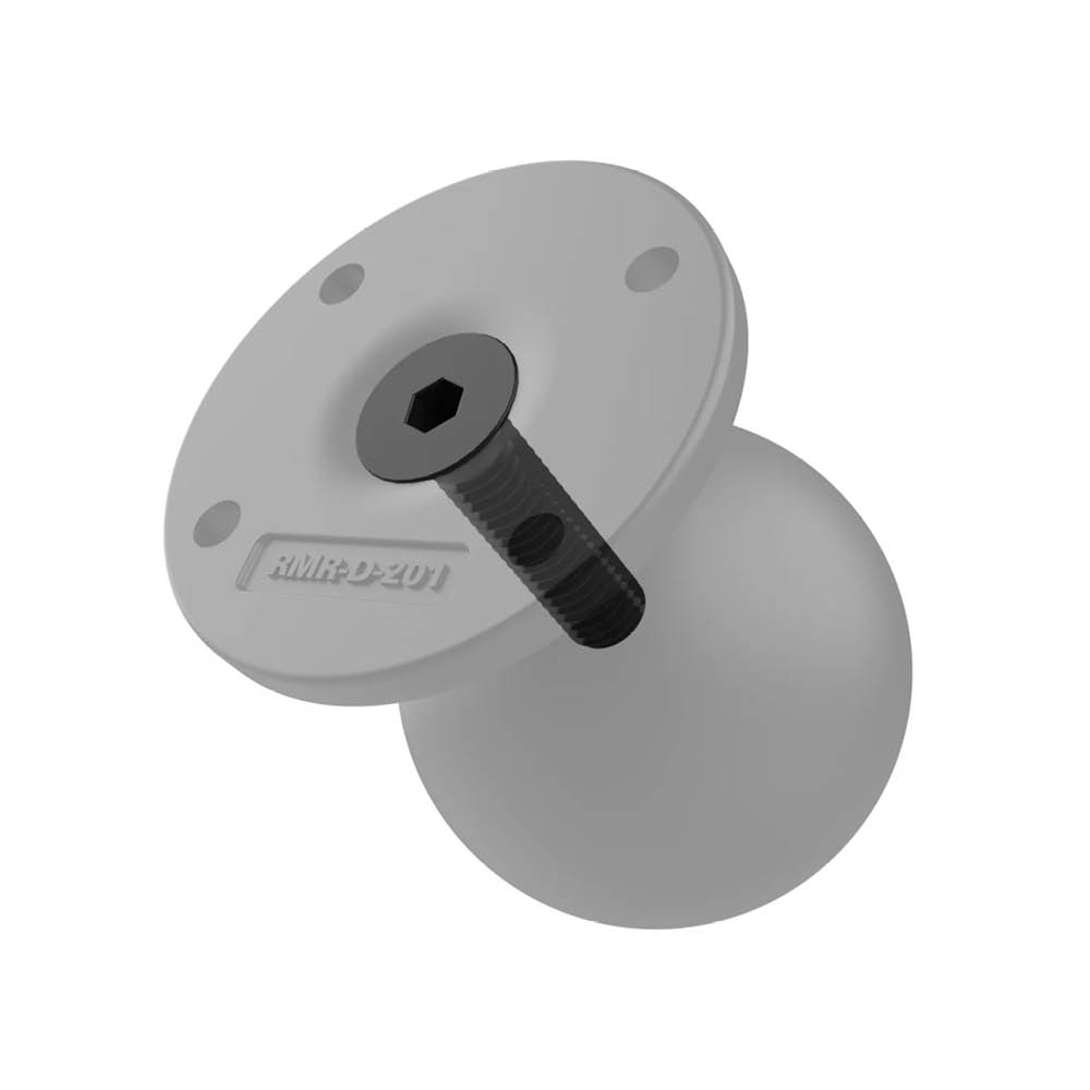 RAM Mounts runde Basisplatte mit Stahl verstärktem Post - D-Kugel (2,25 Zoll), 61,9 mm Durchmesser, 4-Loch AMPS