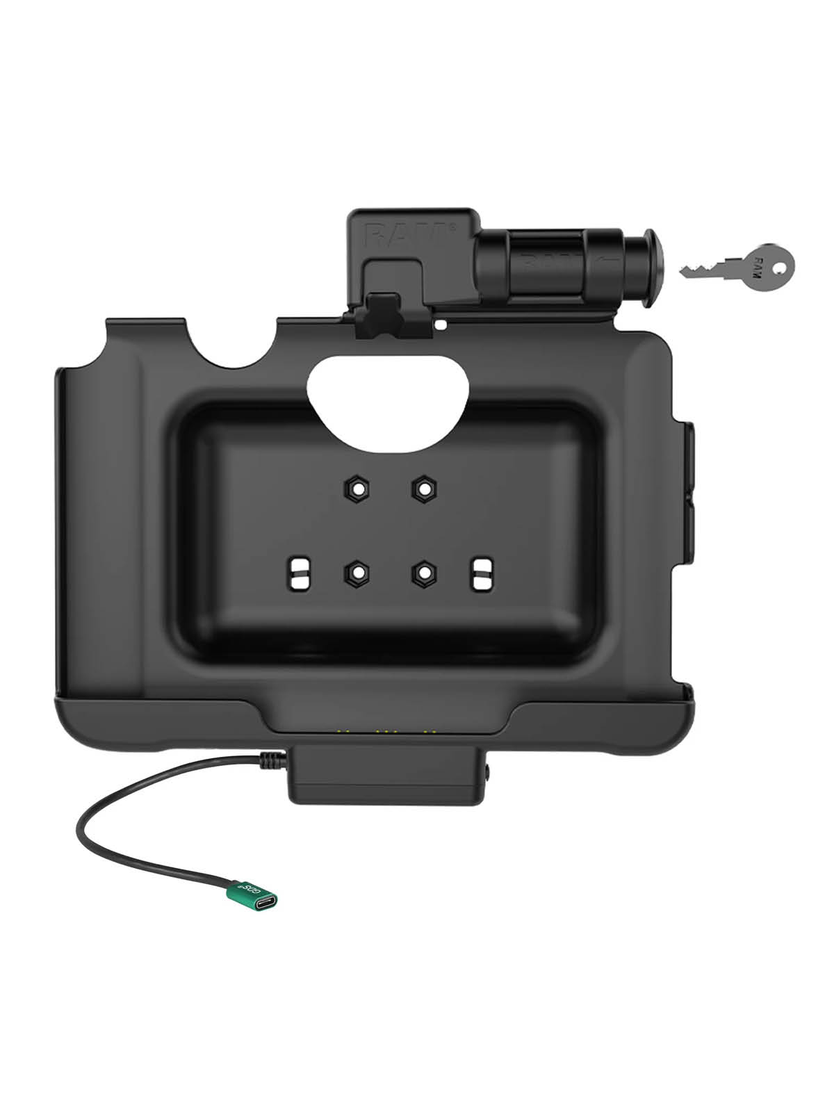 RAM Mounts Form-Fit Halteschale (Schlüsselverriegelung) für Samsung Tab Active4 Pro & Active5 Pro - in OEM/RAM Schutzhülle - USB-C-Anschluss